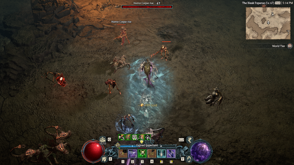 Diablo 4 Battle with skeletons